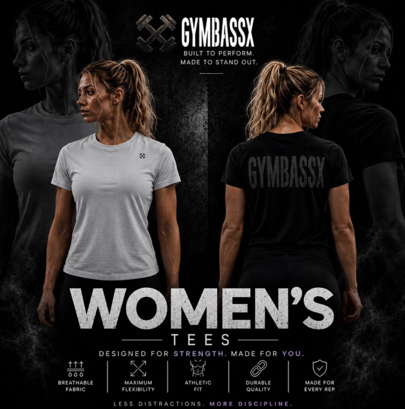 GymBassX Women’s Training Tees