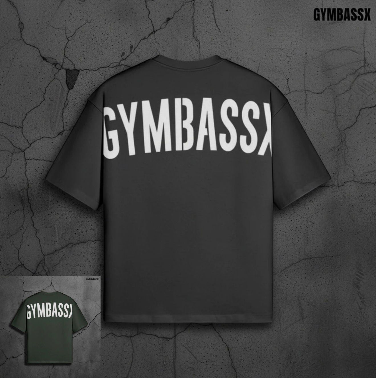 GymBassX Premium Boxy Fit Tee — Bold White