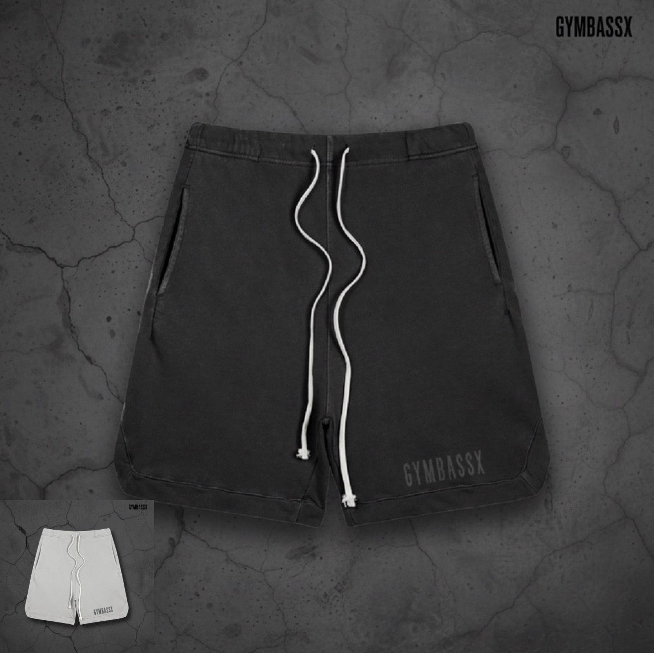 GYMBASSX Clipped Edge Cotton Sweatshorts
