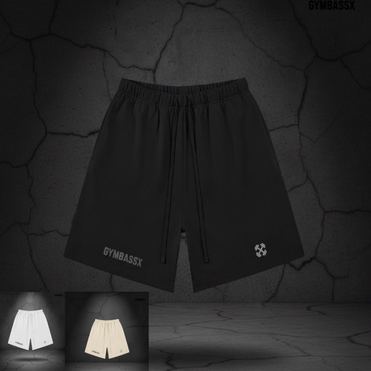 GYMBASSX Built For More Oversized Sweat Shorts