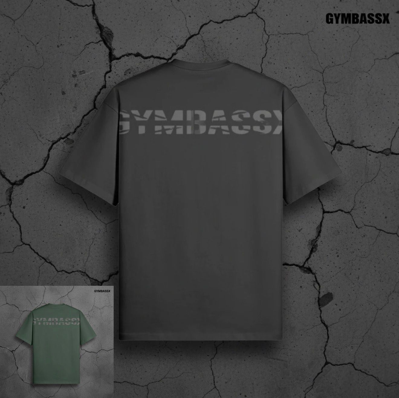 GymBassX Crown Tee — Sage