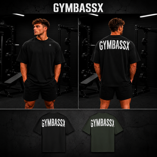 GYMBASSX OVERSIZED Premium Boxy Fit Tee — Bold White
