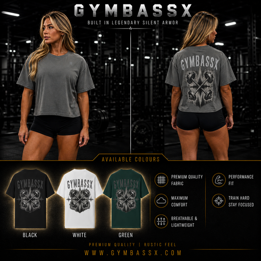 GYMBASSX Women's Power Dumbbells- Tee