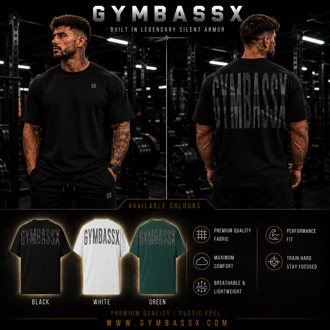 GYMBASSX OVERSIZED TITAN TEE