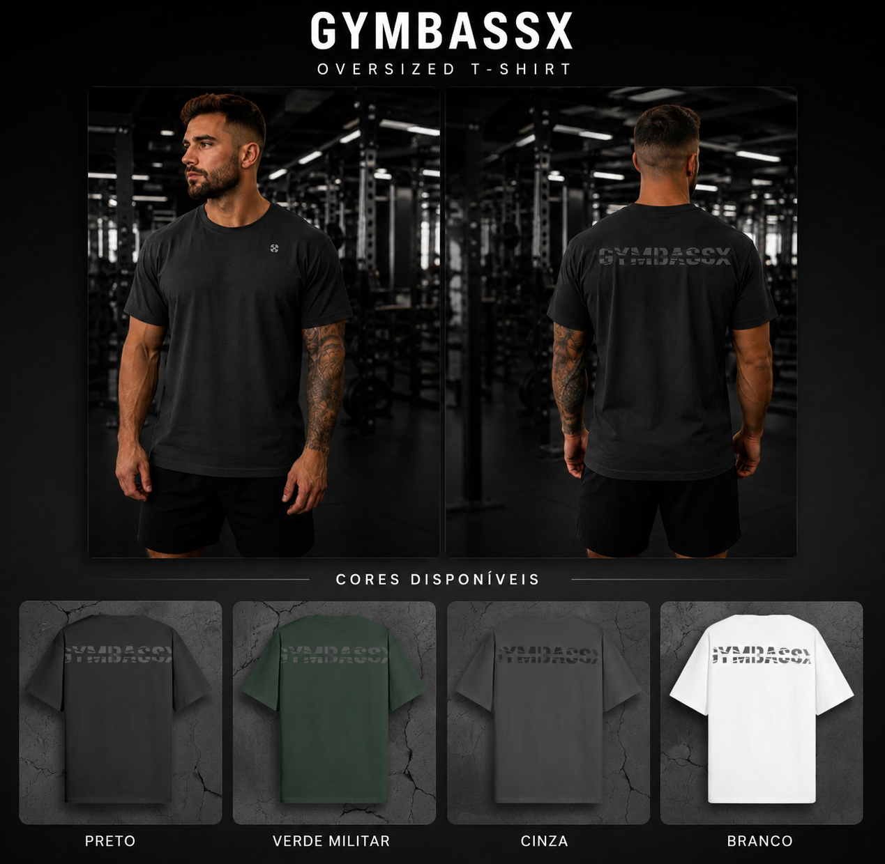GYMBASSX OVERSIZED Crown Tee — Sage