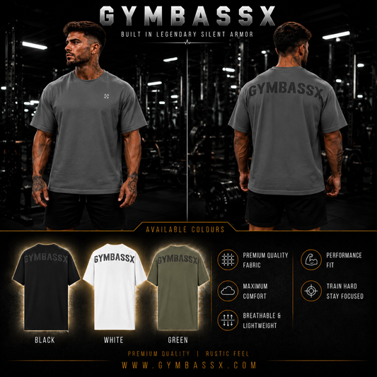 GYMBASSX OVERSIZED Shadow Core Heavyweight Tee