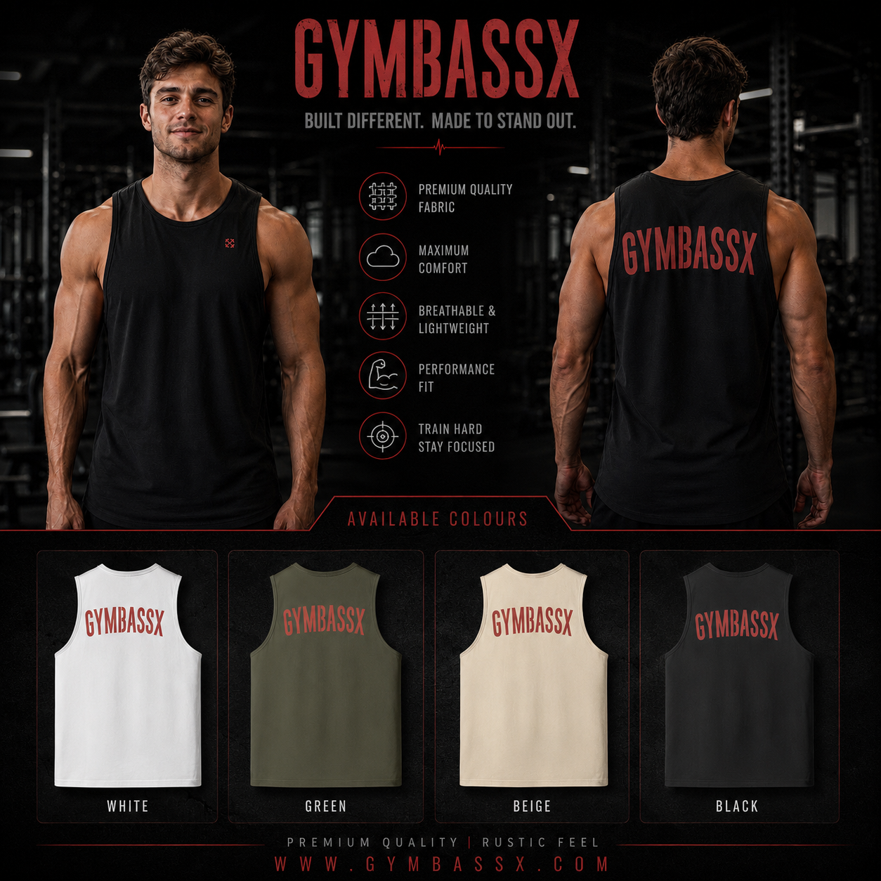 GYMBASSX OVERSIZED Phantom Crypton Tank