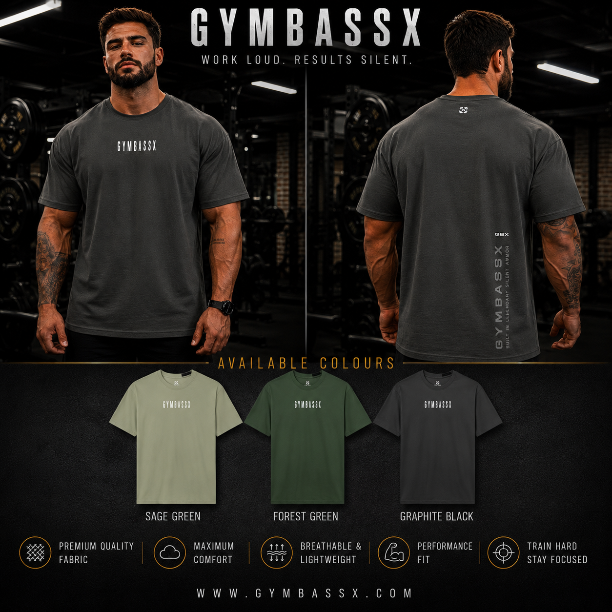 GYMBASSX Oversized Max Titan Tee Super Heavy