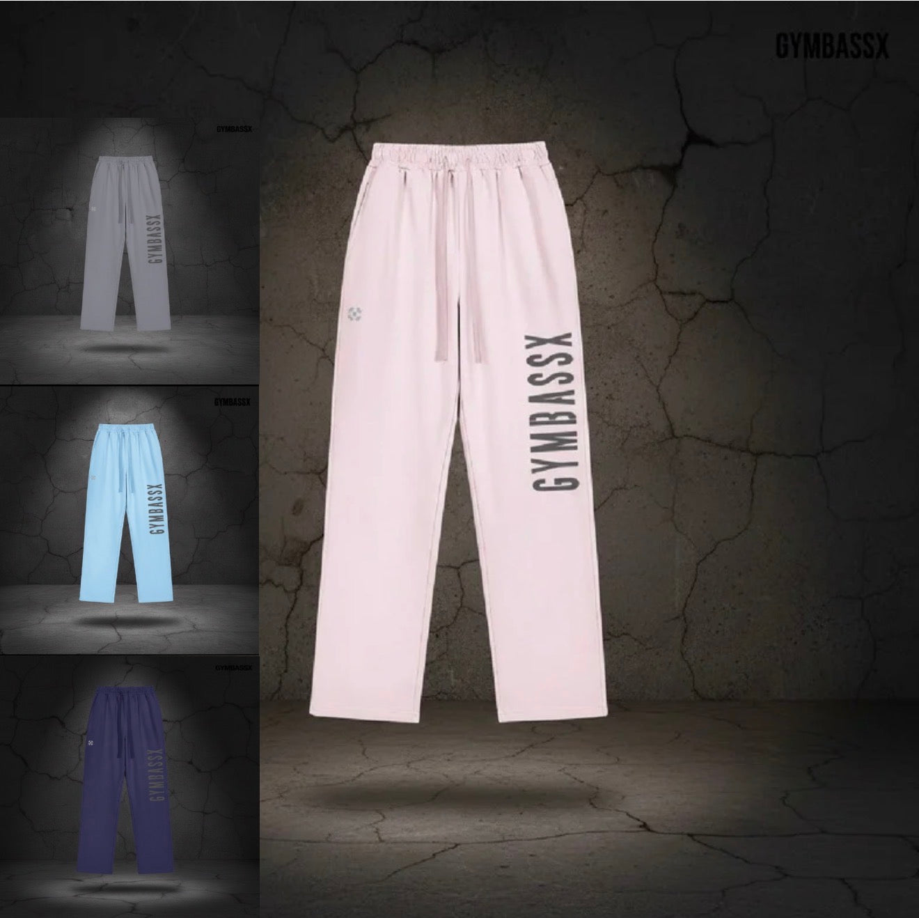 GYMBASSX Women’s Silent Work Wide-Leg Sweatpants