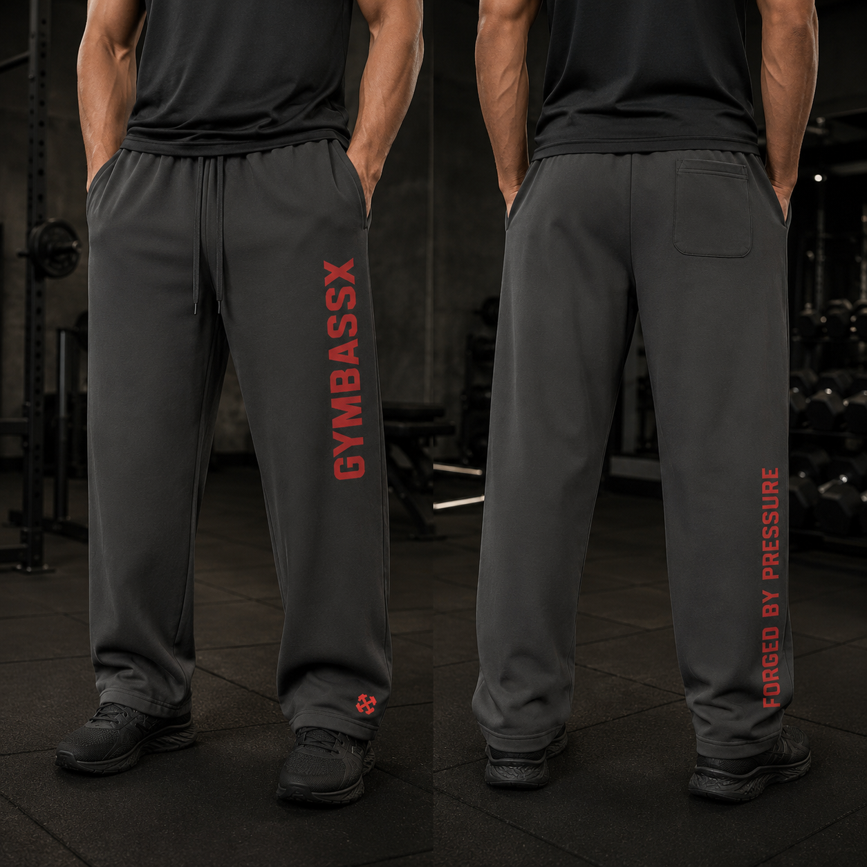 GYMBASSX Forged By Pressure Relaxed Sweatpants – Ivory