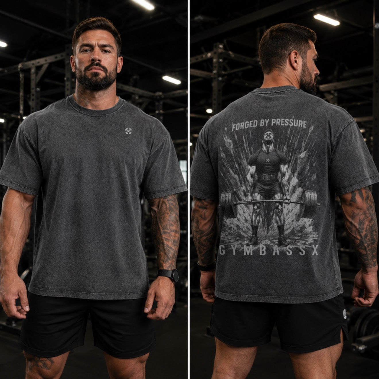 GYMBASSX Men's Forged By Pressure Tee