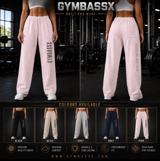 GYMBASSX Women’s Silent Work Wide-Leg Sweatpants