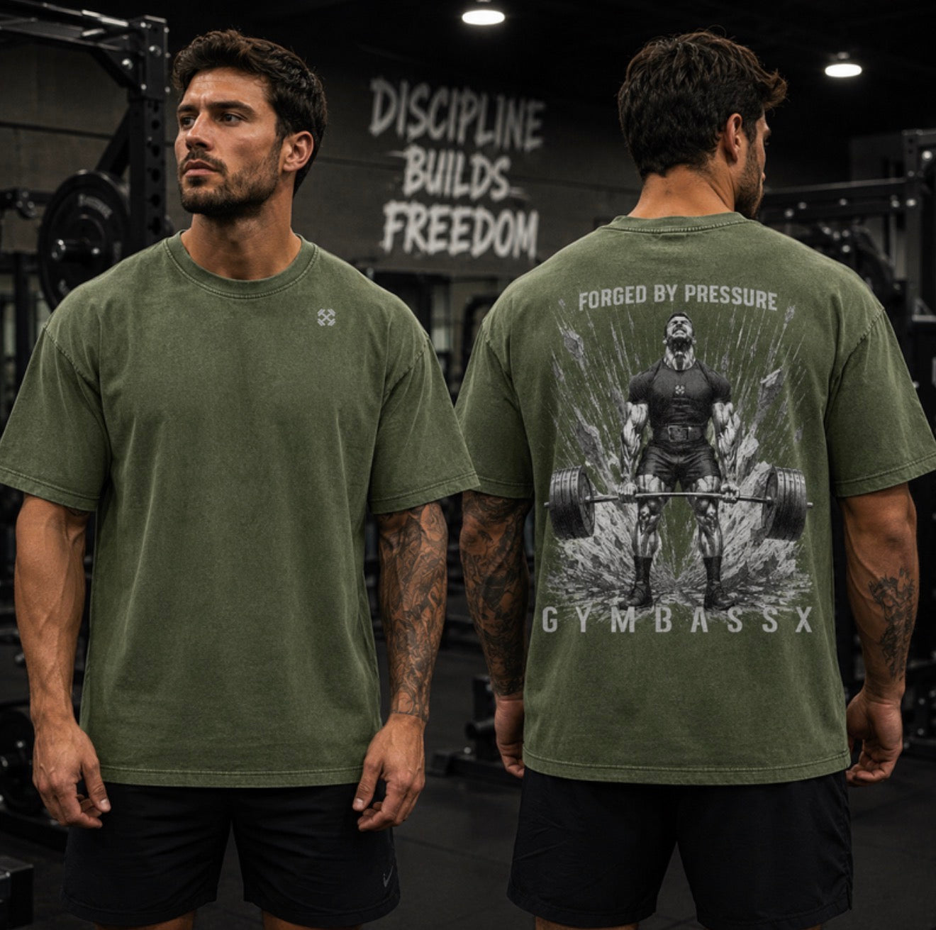 GYMBASSX Men's Forged By Pressure Tee
