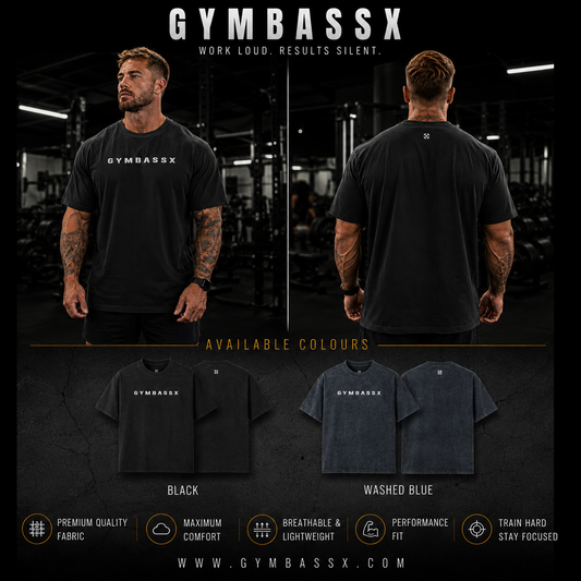 GYMBASSX Oversized  Minimal Front Tee