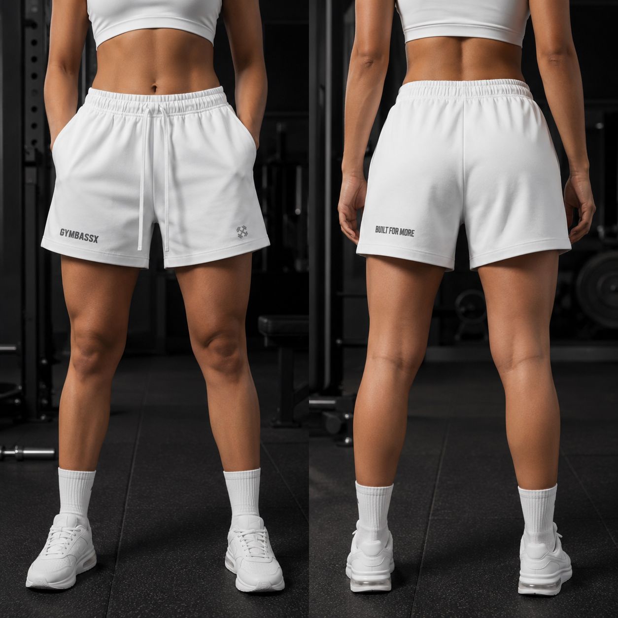 GYMBASSX Built For More Oversized Sweat Shorts