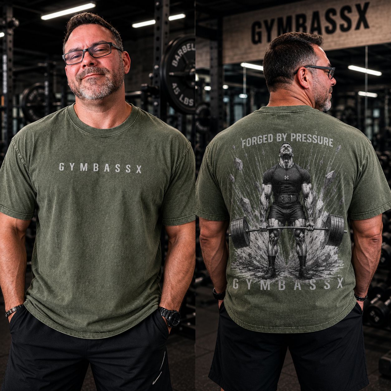 GYMBASSX Men's Forged By Pressure Tee