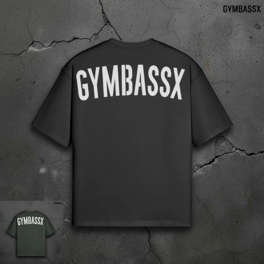 GymBassX Premium Boxy Tee — Bold White