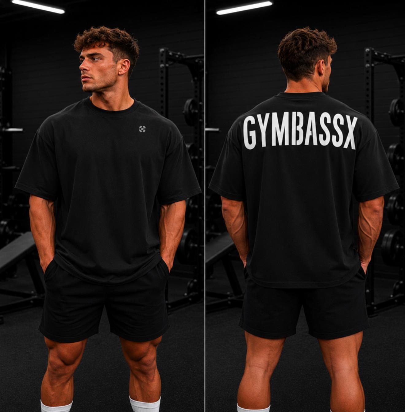 GymBassX Premium Boxy Fit Tee — Bold White